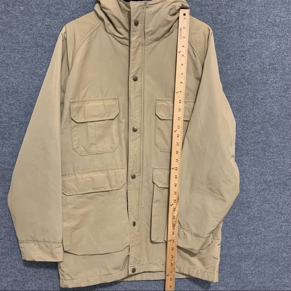 Vintage Woolrich Wool Flannel Lined Parka Jacket Mens Tan Made in USA - Picture 9 of 11